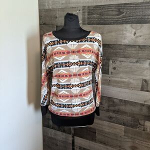 Papaya Aztec sweater top L